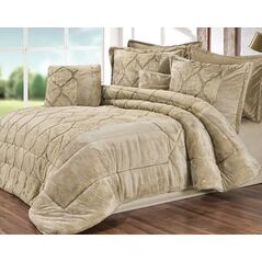 لحاف سرير كبير 5 قطع فرو جاكار مقاس 230 × 250 سم ميراج