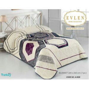 بطانية ايفلين تركى  سرير كبير  مقاس 220 ×240 سم