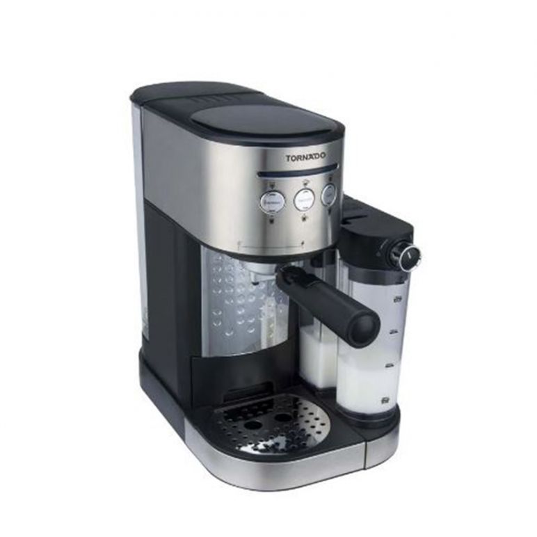 TCM-14125 ماكينة قهوة اسبريسو اوتوماتيك تورنادو 1.2 لتر اسود × استانلس TORNADO