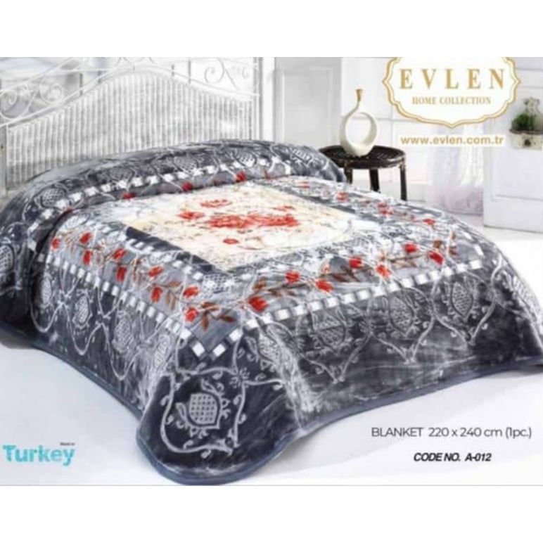 بطانية ايفلين تركى  2 طبقه سرير كبير  مقاس 220 × 240 سم