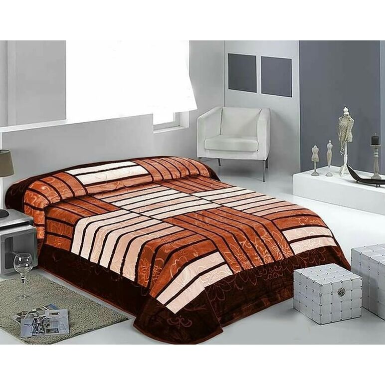 بطانية سرير كبير راق واحد مقاس 220 × 240 سم